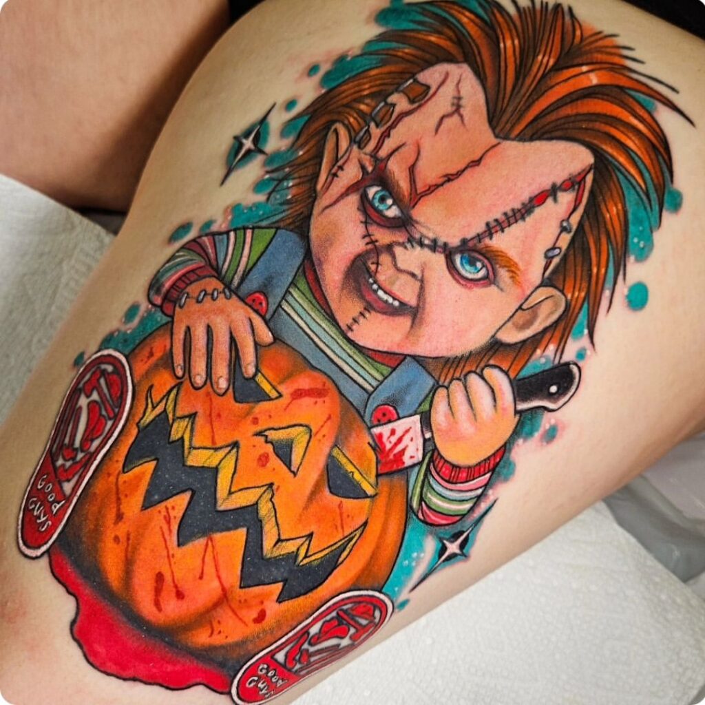 Tatuaggio di Halloween di Chucky