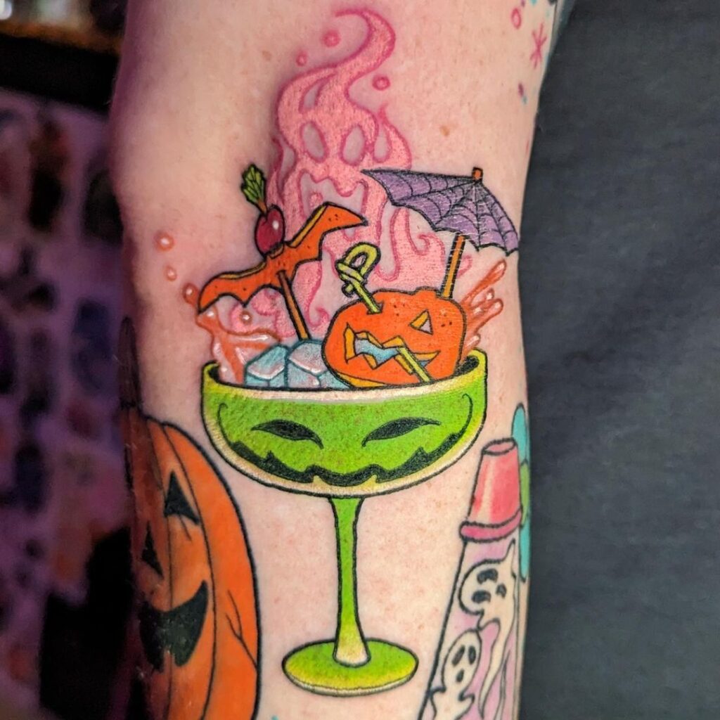 Funky Halloween Tattoo