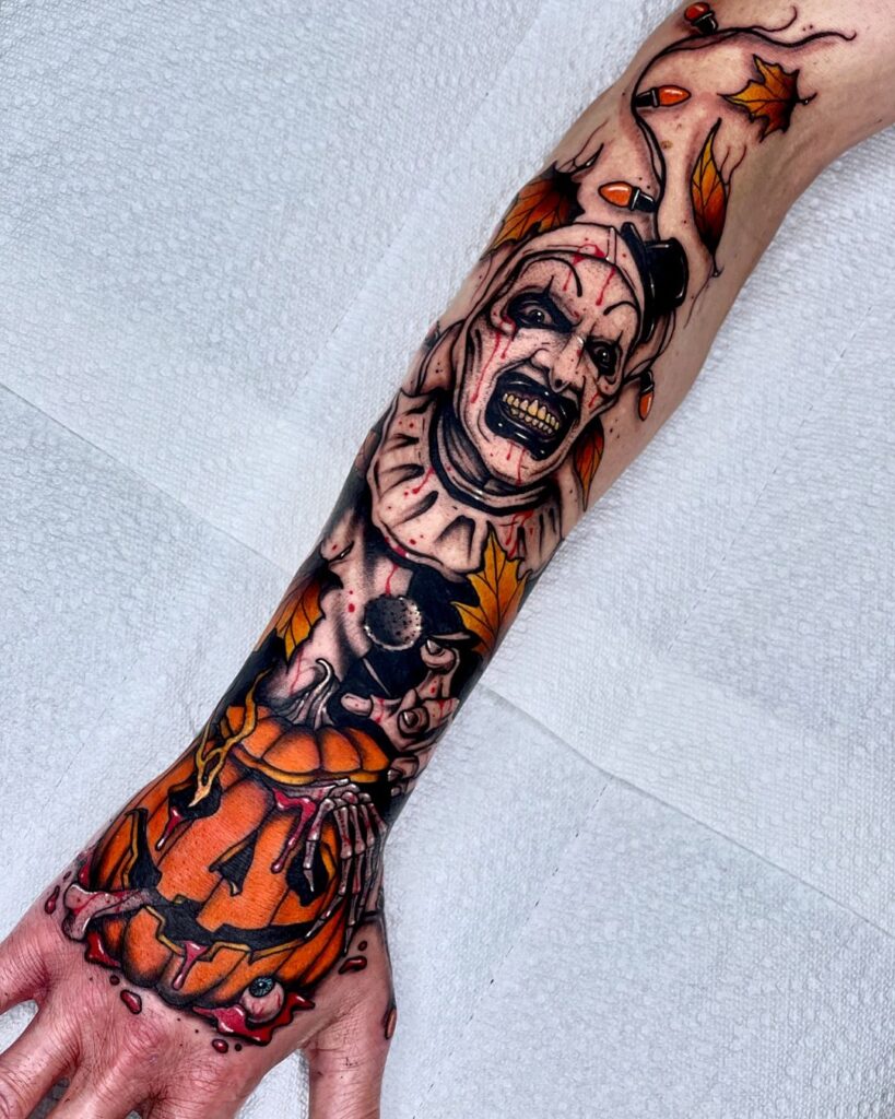 Tatuaggio spettrale del clown