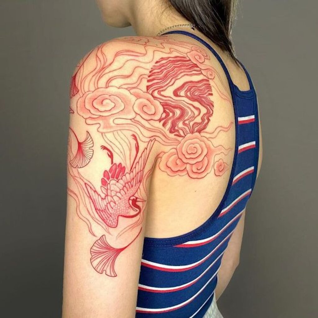 Abstract Sky Red Sleeve