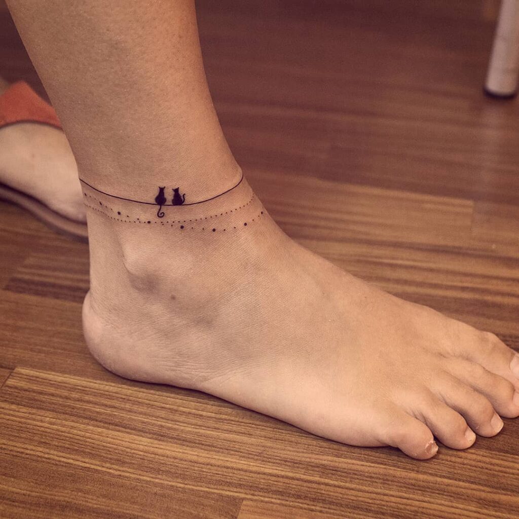 Cats Anklet Ink