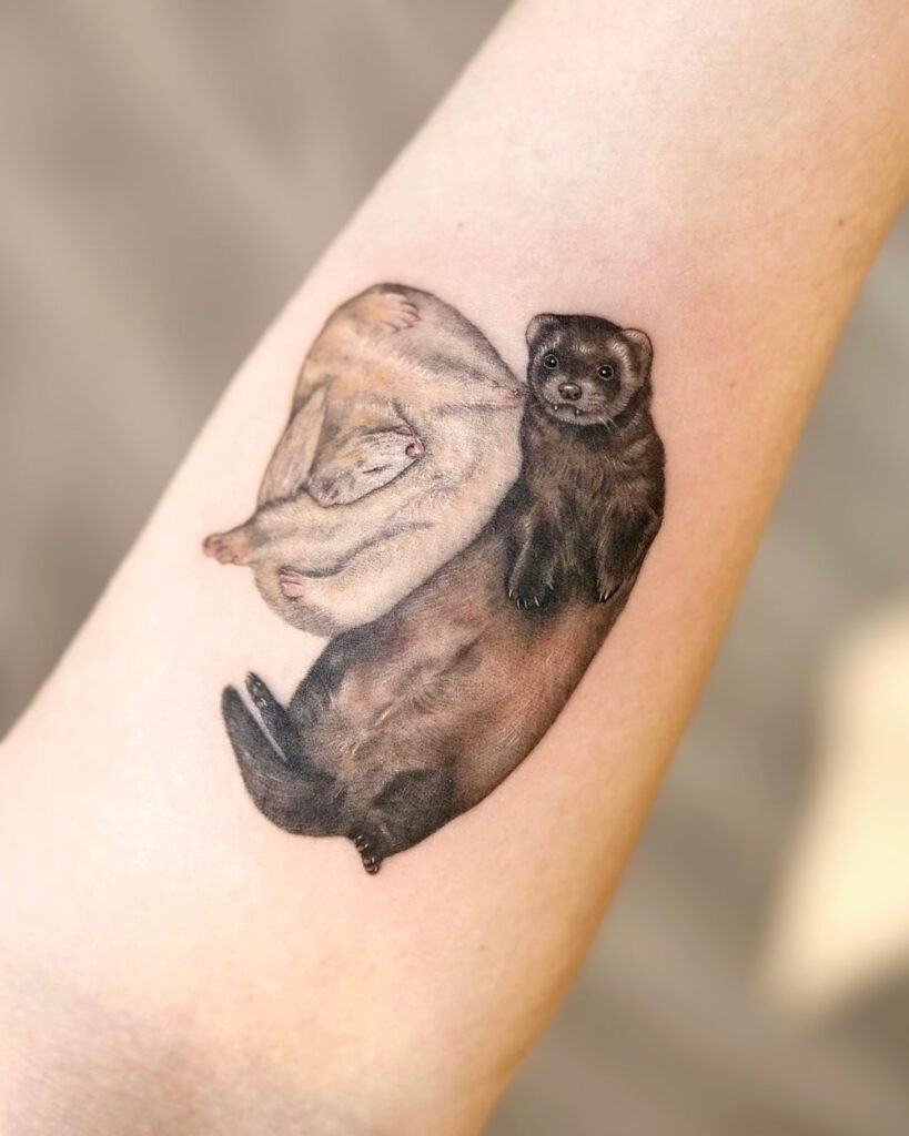 Ferrets Forearm Tattoo