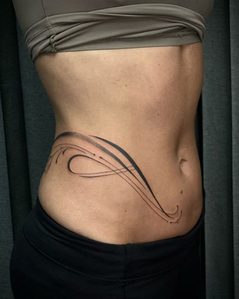 Fine Line Abstract Hip Ink