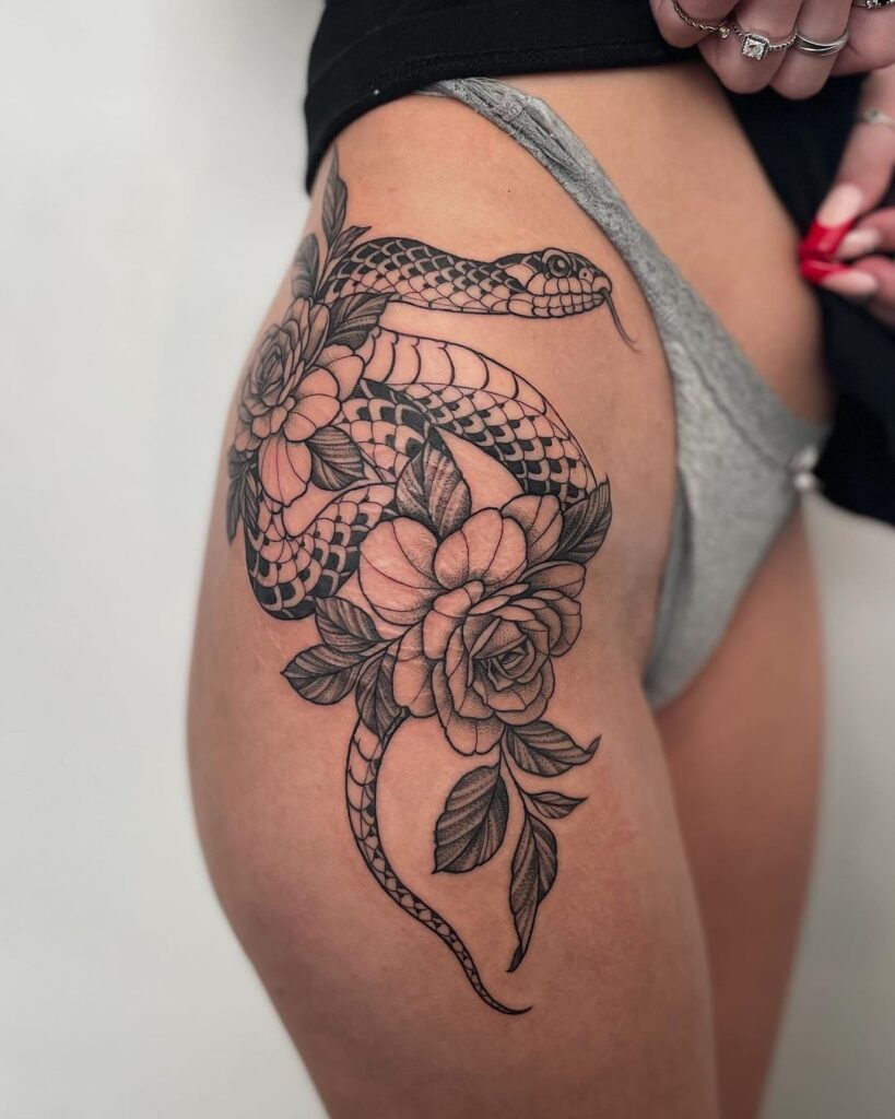 Floral Snake Design