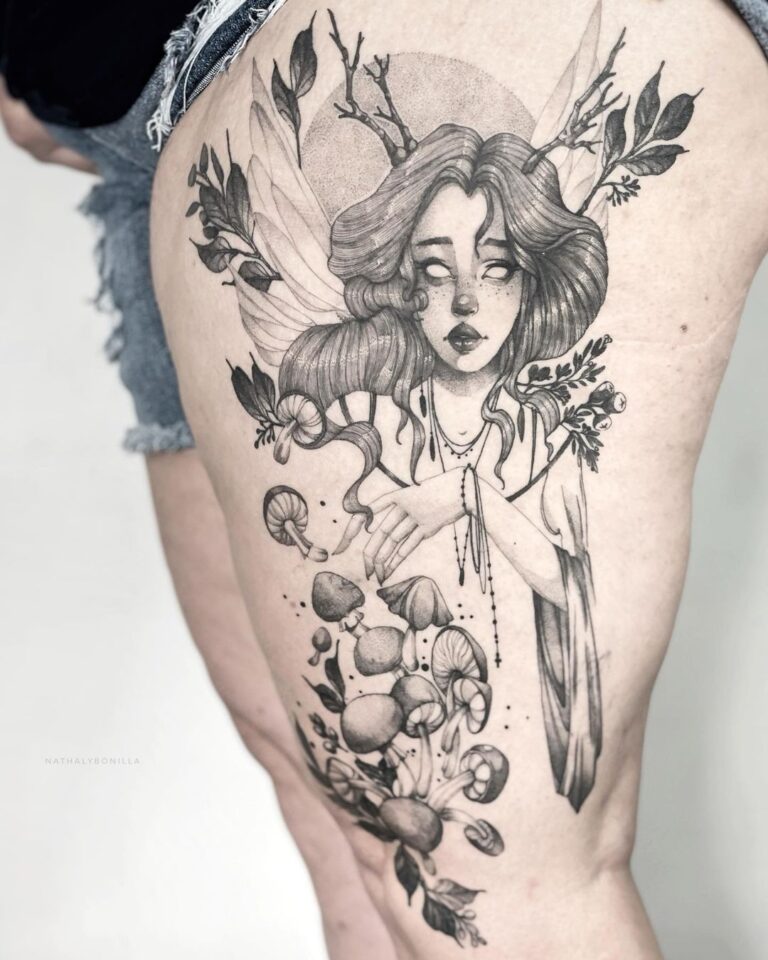  Tatuaje de la diosa del bosque