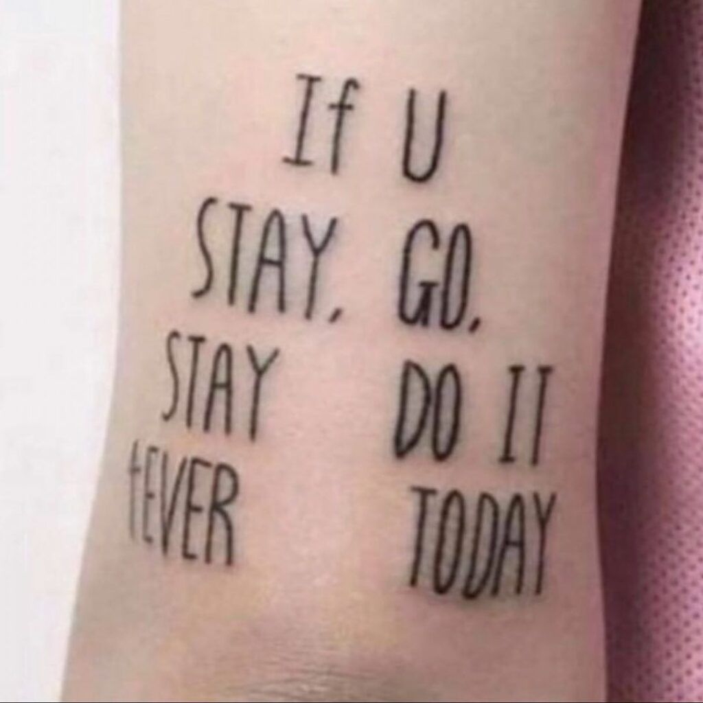 If You Stay, Go?!