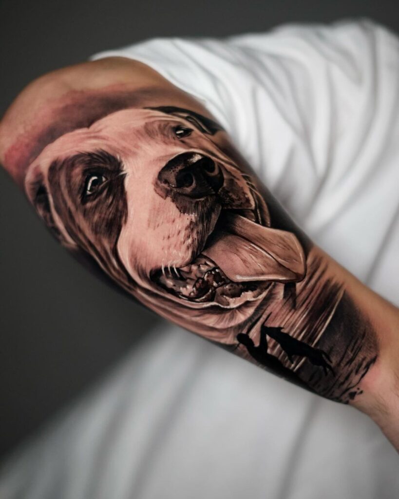 Es una pintura en un antebrazo