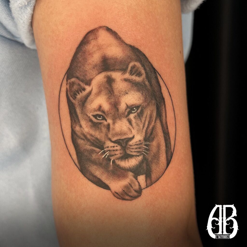 Lioness Arm Tattoo