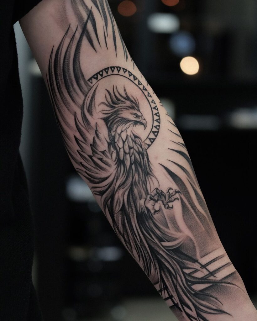 Phoenix Sleeve Tattoo