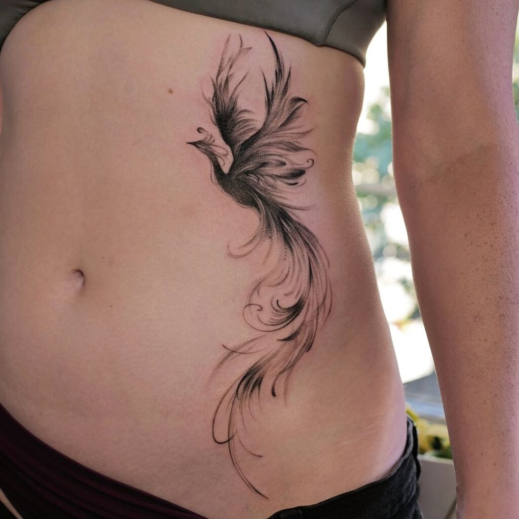 Phoenix Torso Tattoo