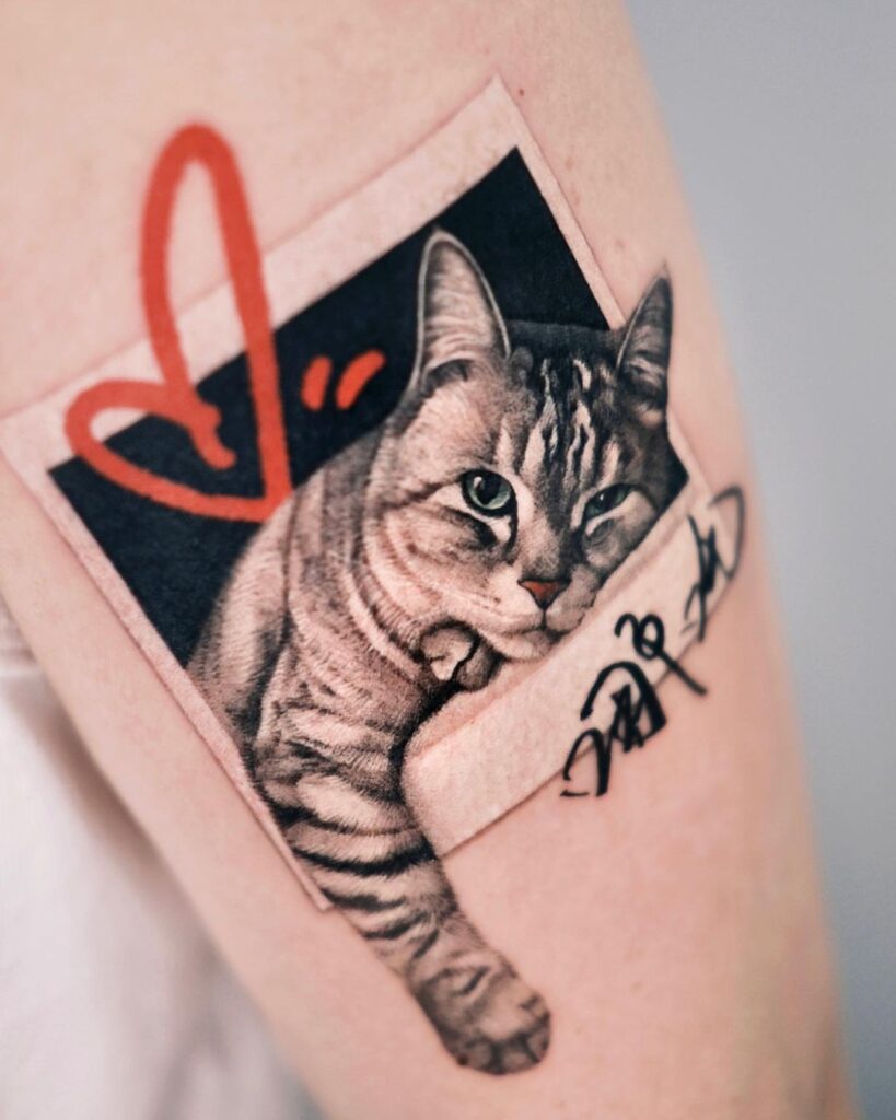 Polaroid Cat Arm Ink