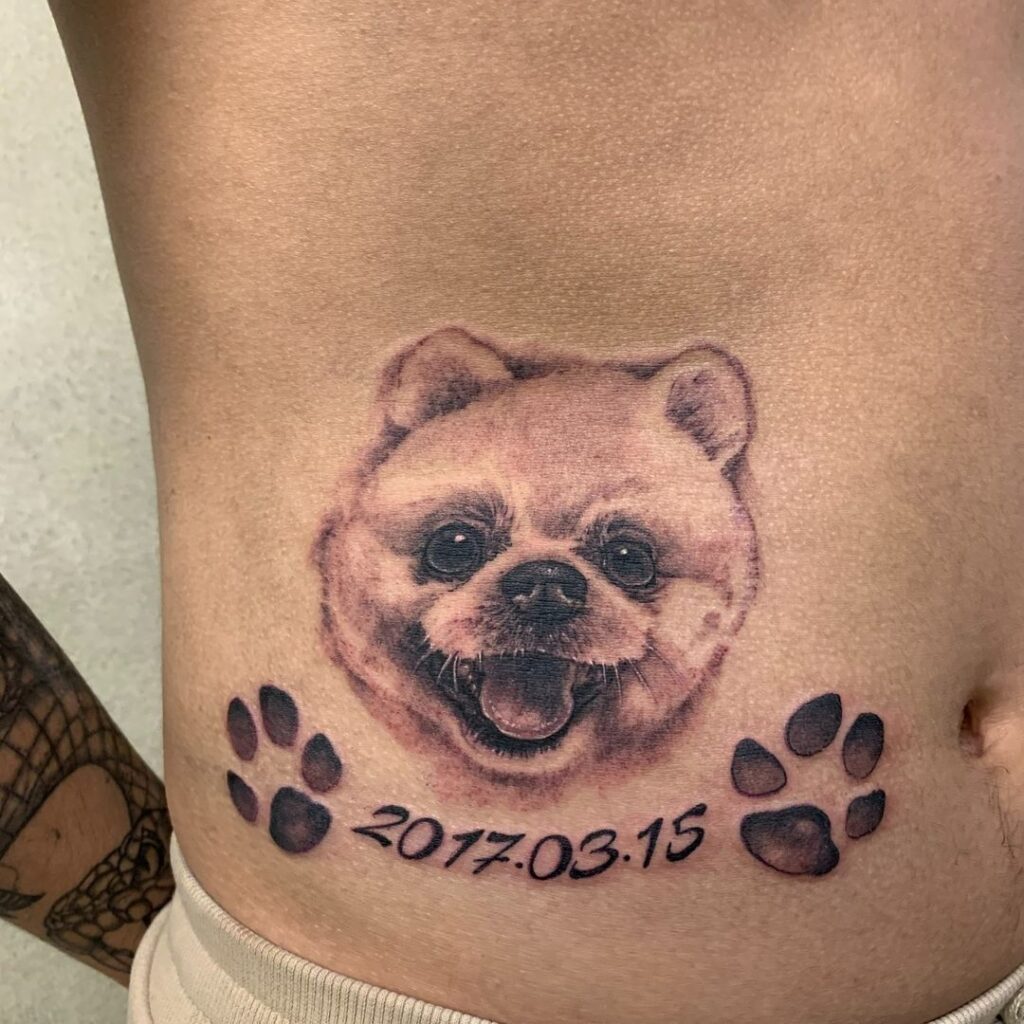 Tatuagem de aniversário do cachorro