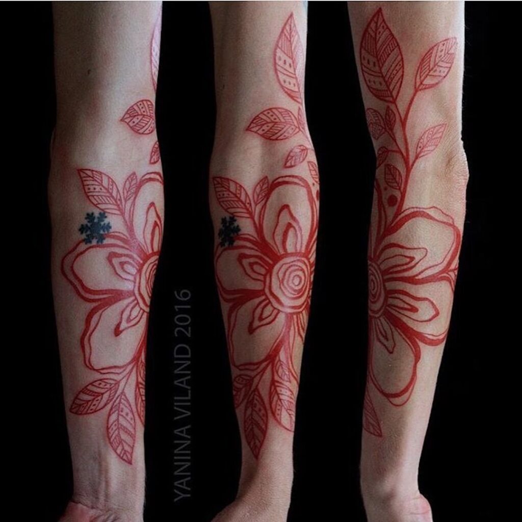 Red Flower Sleeve