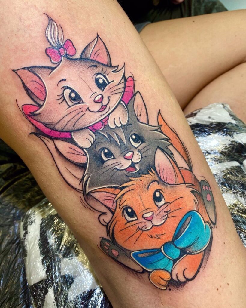 Tatuaje Gatos Disney