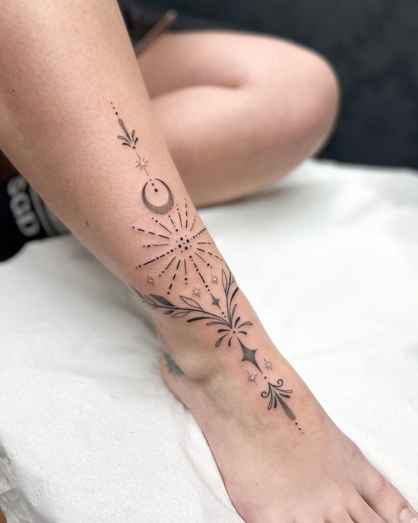 Ornamental Ankle Tattoo