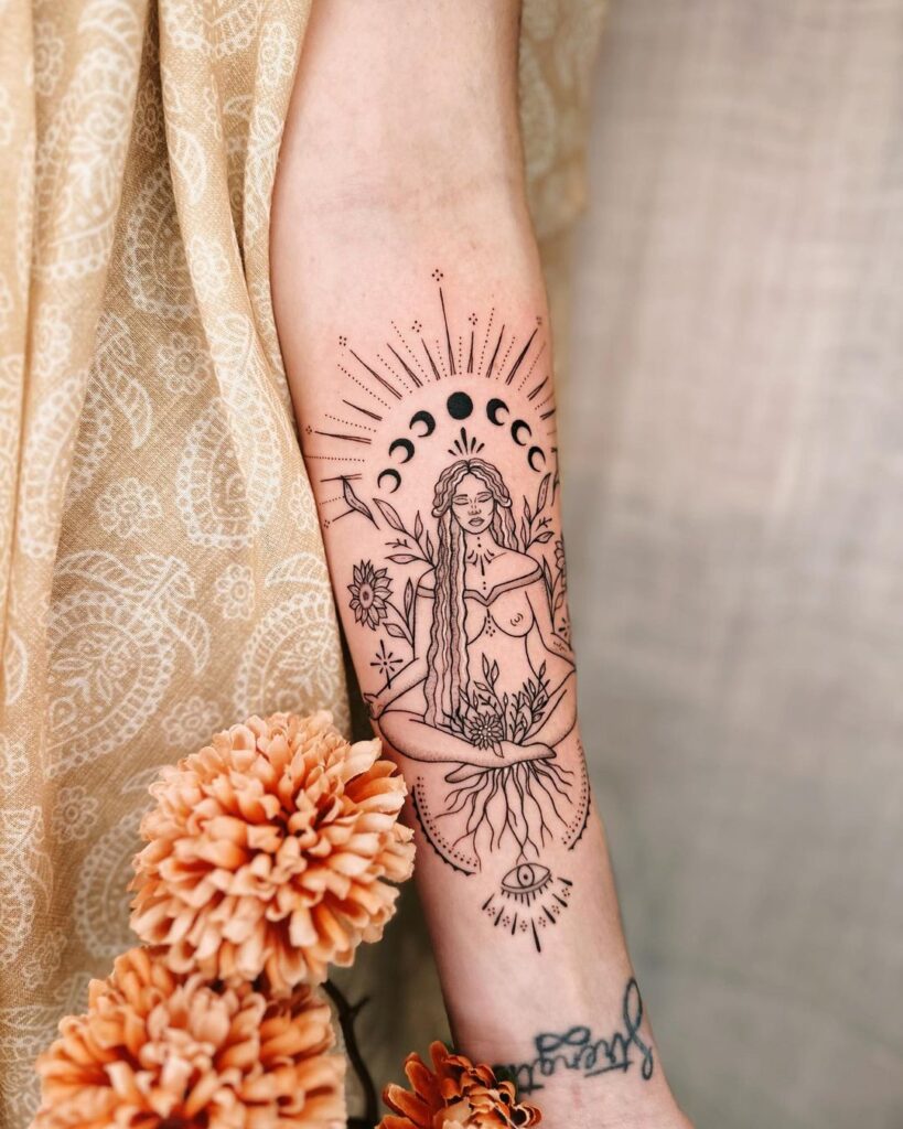 Spiritual Goddess Tattoo