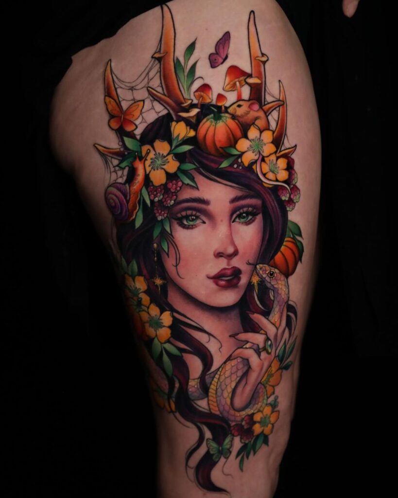 Forest Goddess Tattoo