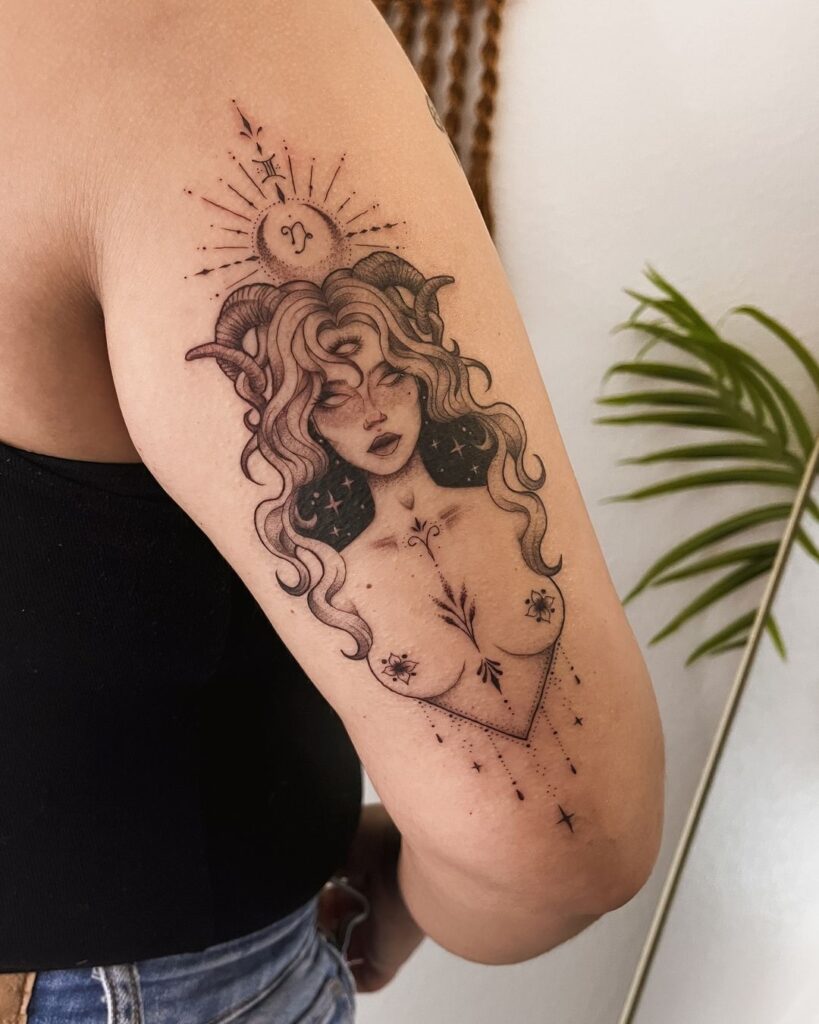 Aries Goddess Tattoo