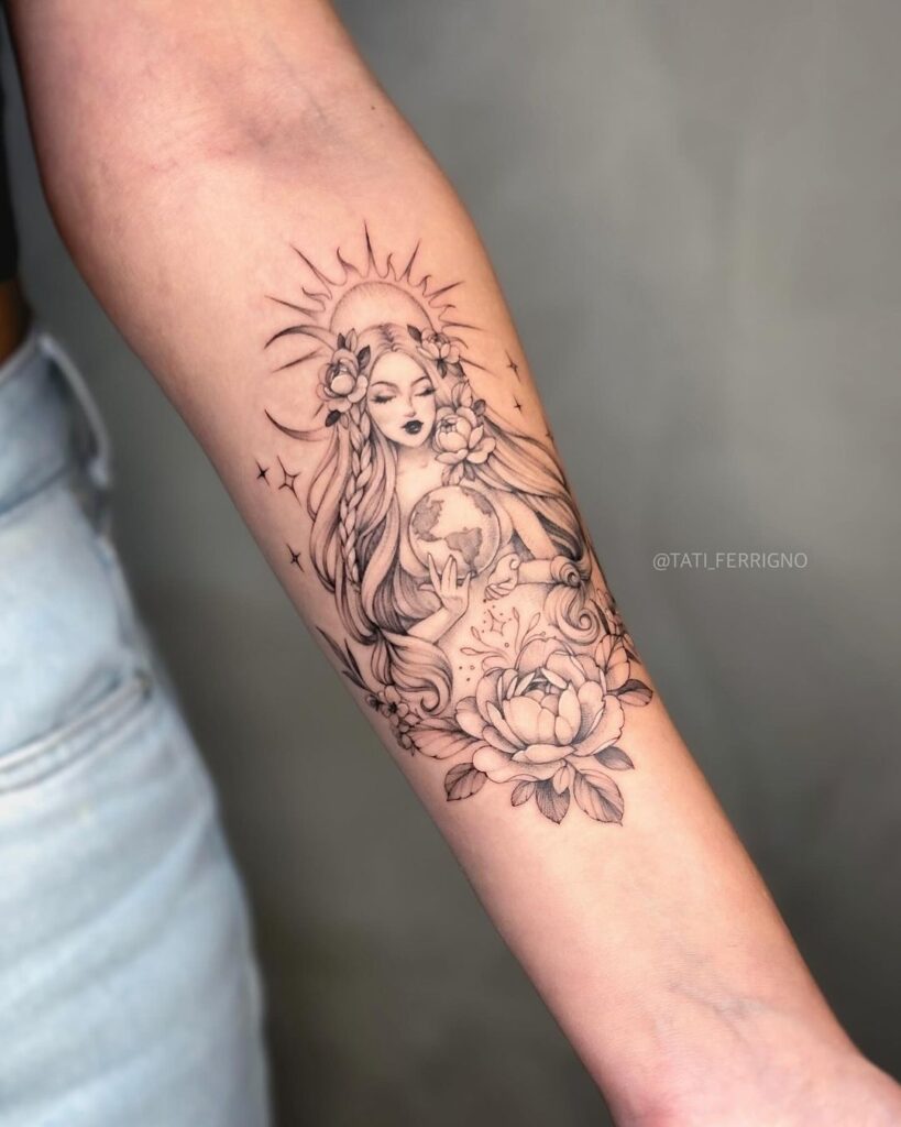 Gaia Goddess Tattoo