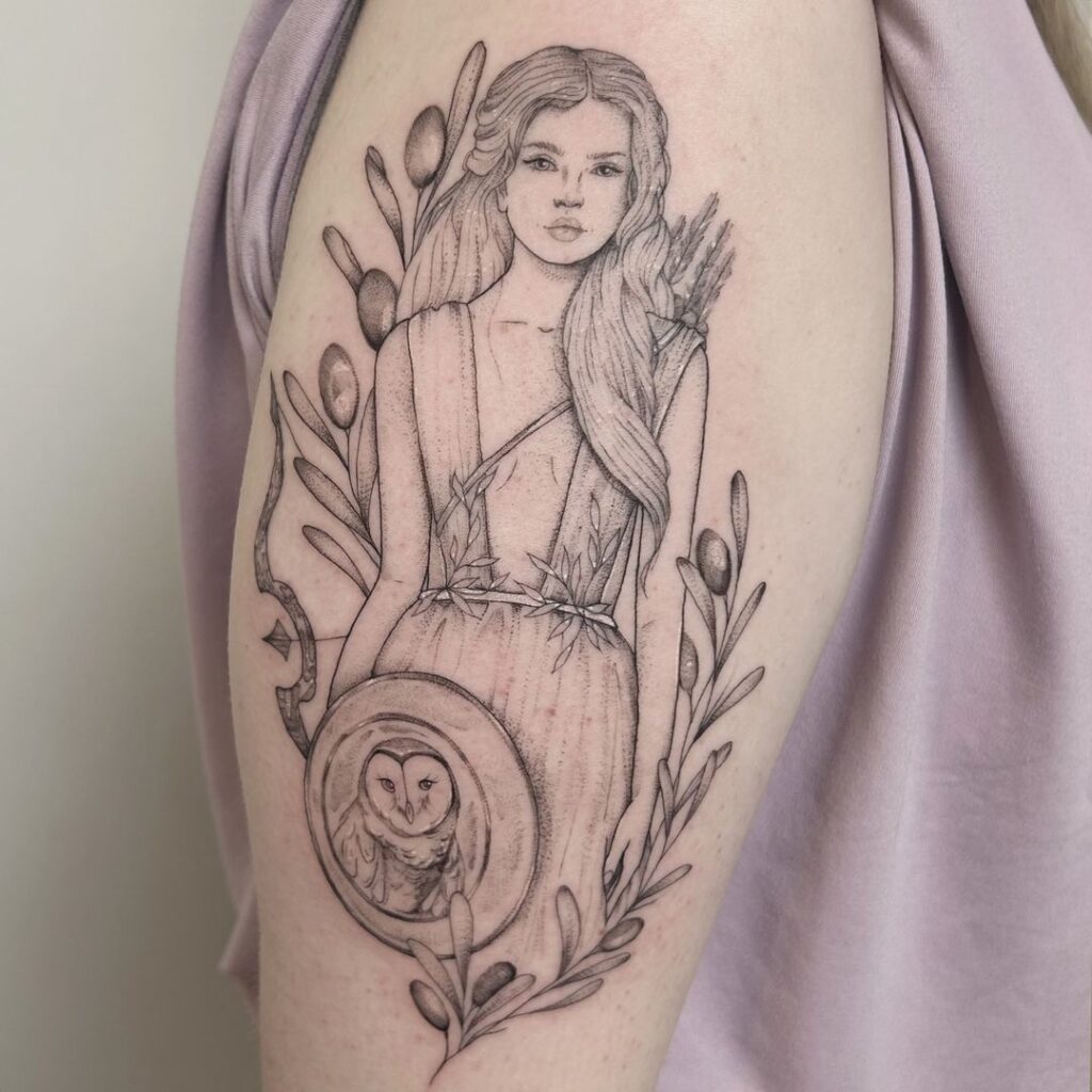 Tatuaggio della dea Atena