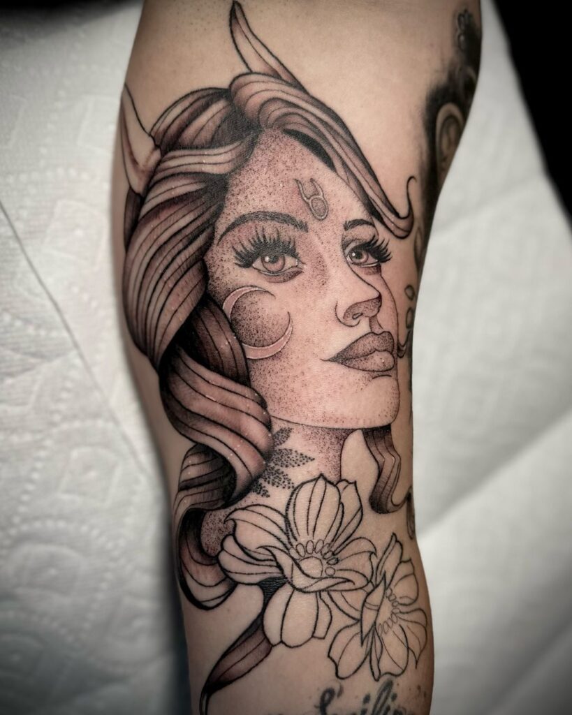 Taurus Goddess Tattoo