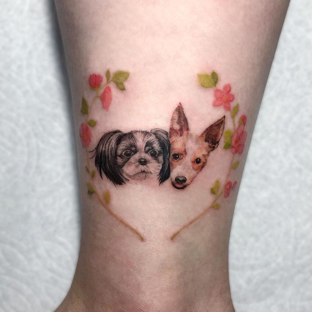 Mascotas Tatuaje en el tobillo