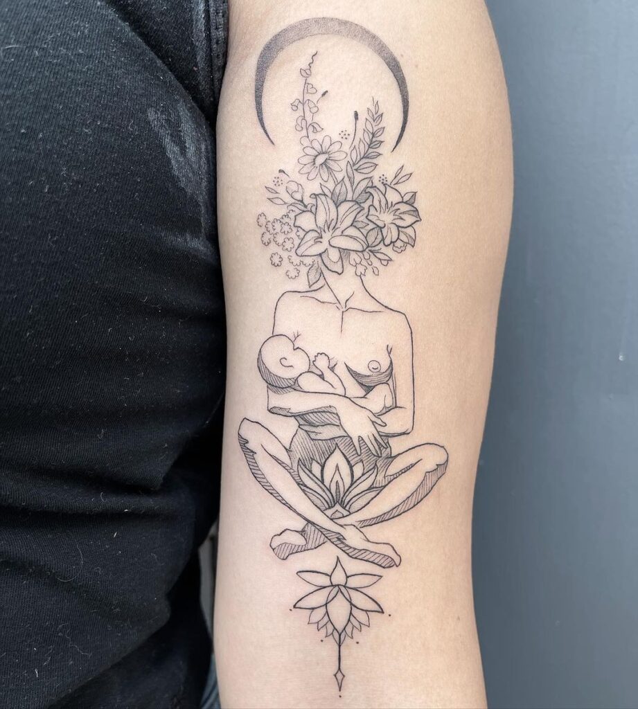 Tatuagem simbólica de mãe