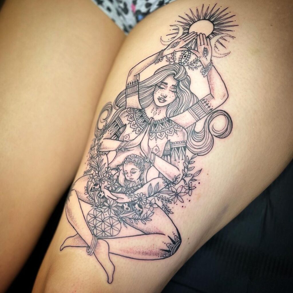 Tatuagem de mãe espiritual