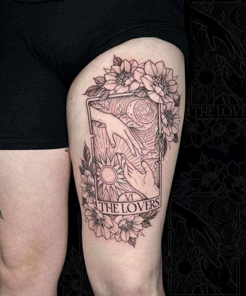  Tatuaje de cartas del Tarot