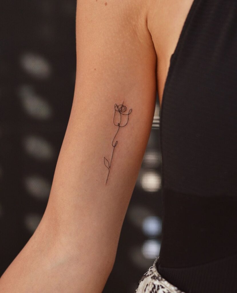 Dainty Rose Tattoo