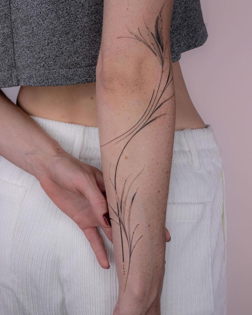 Flowy Leaves Tattoo