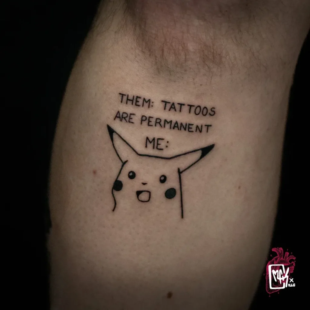 Tatuagem do Pikachu Meme