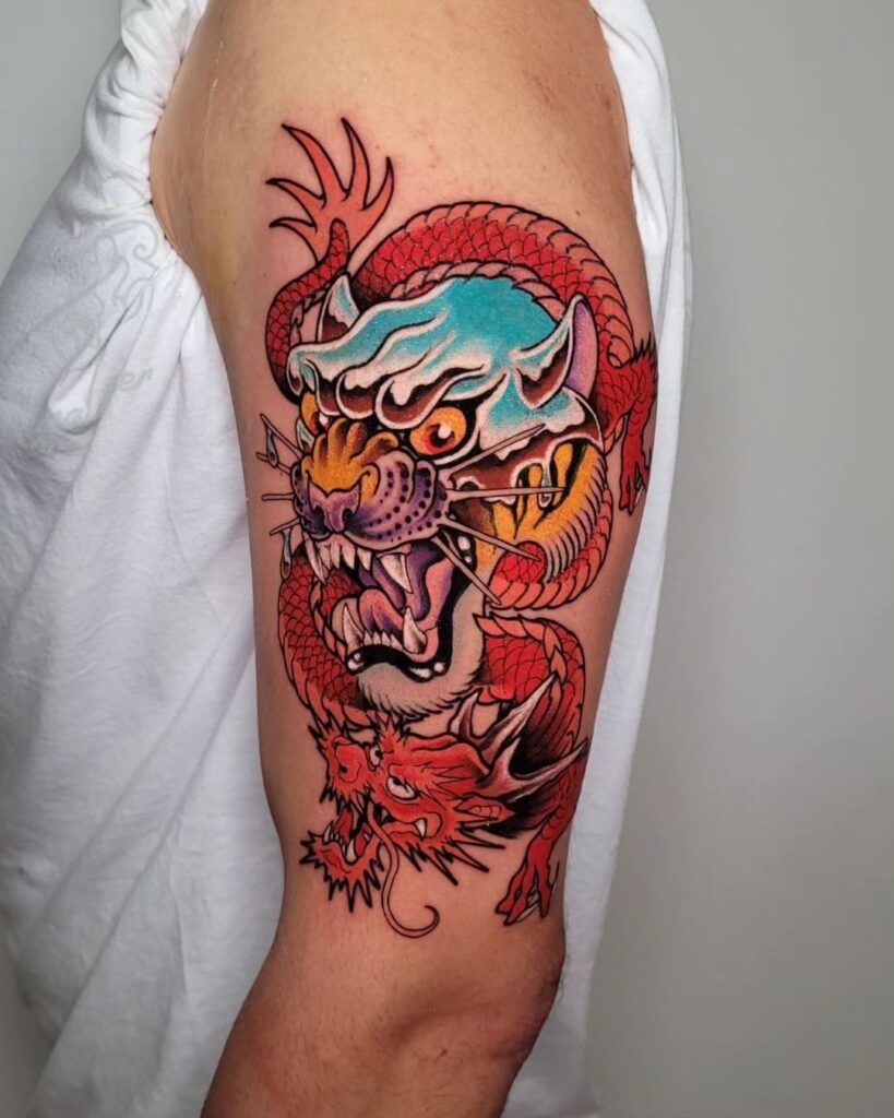 Tatuaje del Tigre y el Dragón