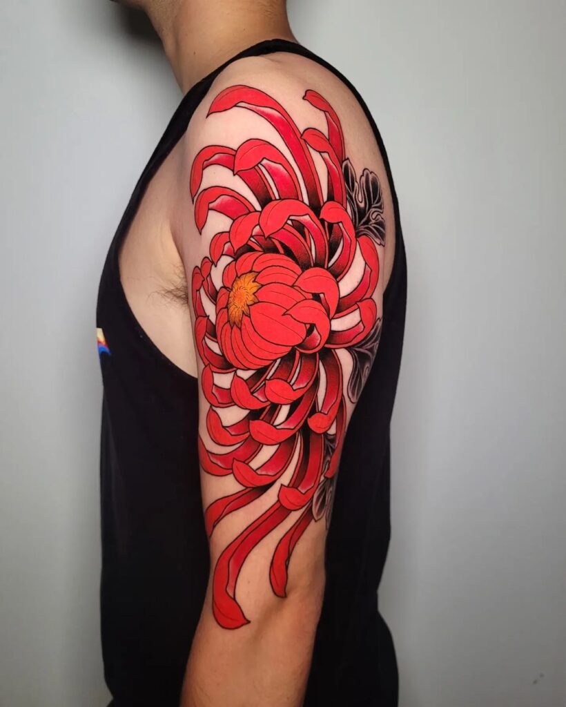 Traditional Chrysanthemum Tattoo