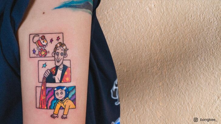 20 espeluznantes tatuajes flash de Coraline que querrás hacerte