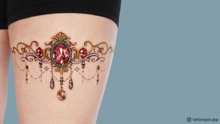 20 Dazzling And Elegant Jewelry Tattoos To Make Your Skin Shine Bright