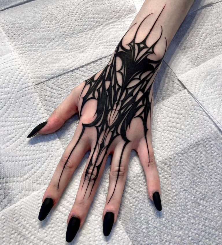 Abstract Hand Tattoo