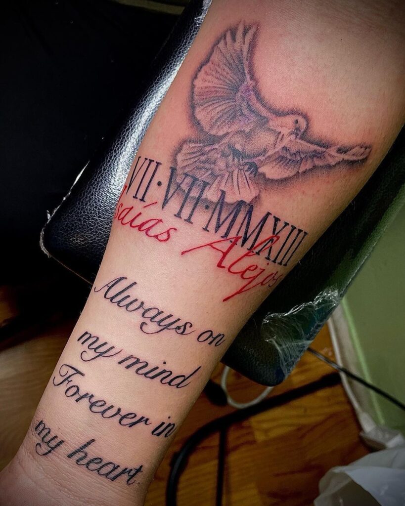 Tatuagem memorial "Always On My Mind