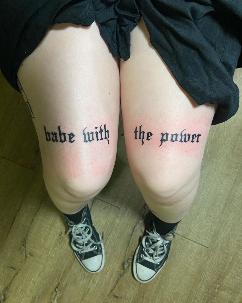 Babe With The Power Over The Knee Words Ink