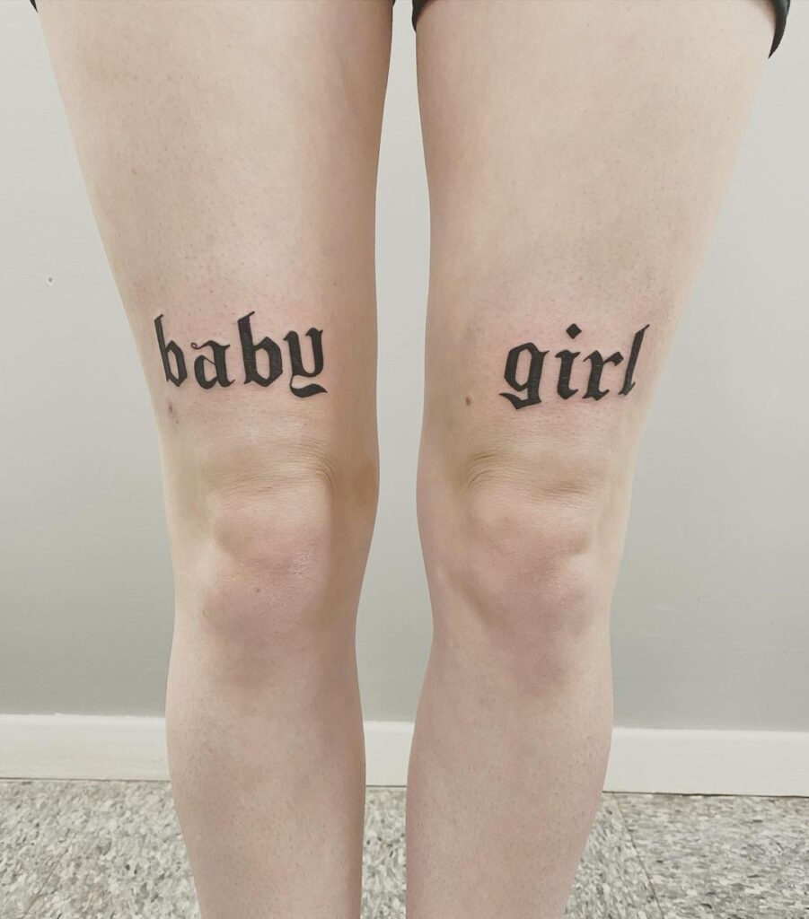 Baby Girl Over The Knee Words Tinta