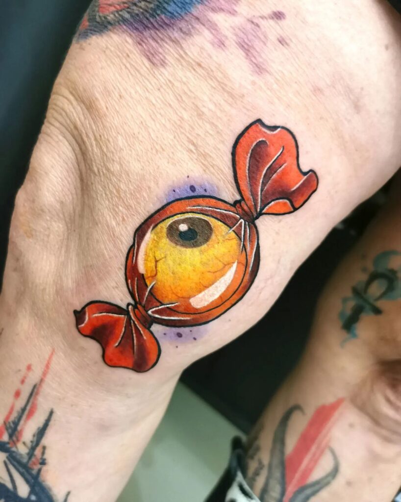 Tatuaje Flash Ojos de Caramelo