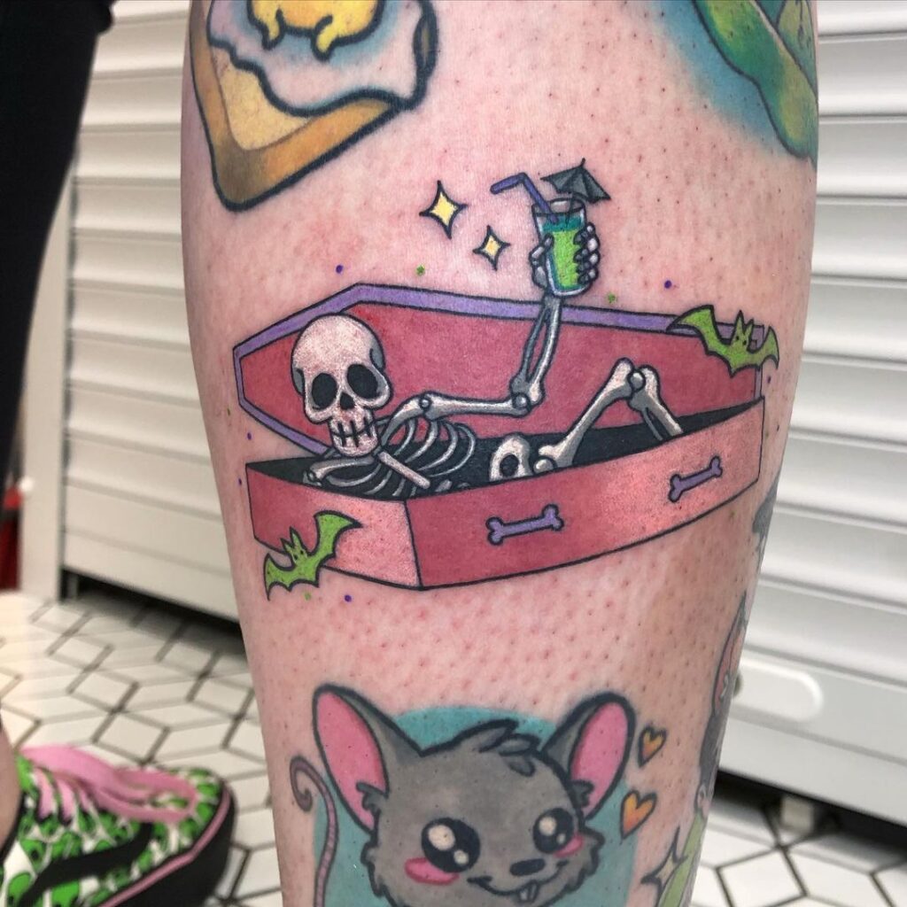 Chill Skeleton Tattoo