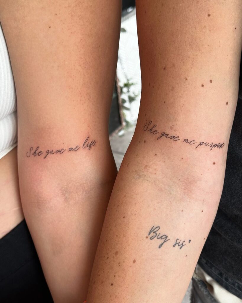 Complementary Quote Tattoo