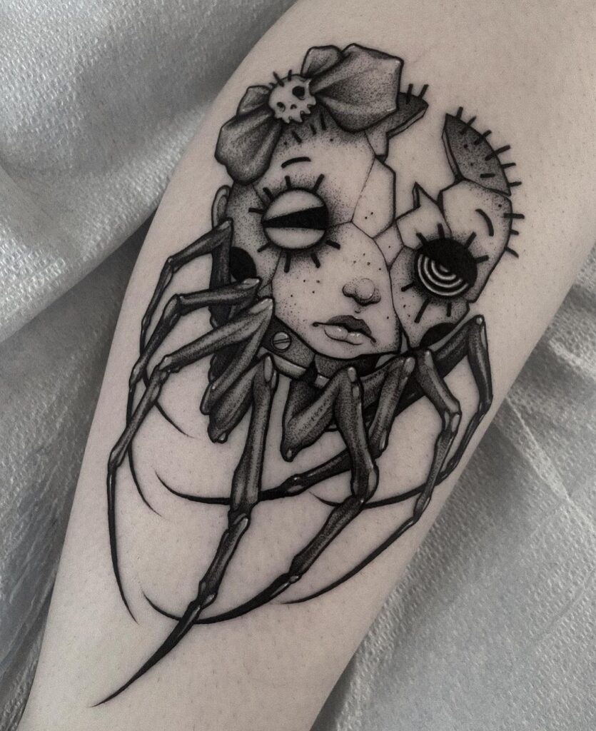 Creepy Crawler Doll Flash Tattoo