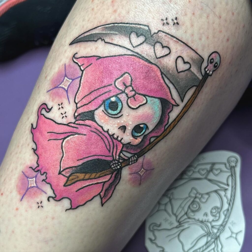 Cute Grim Reaper Tattoo