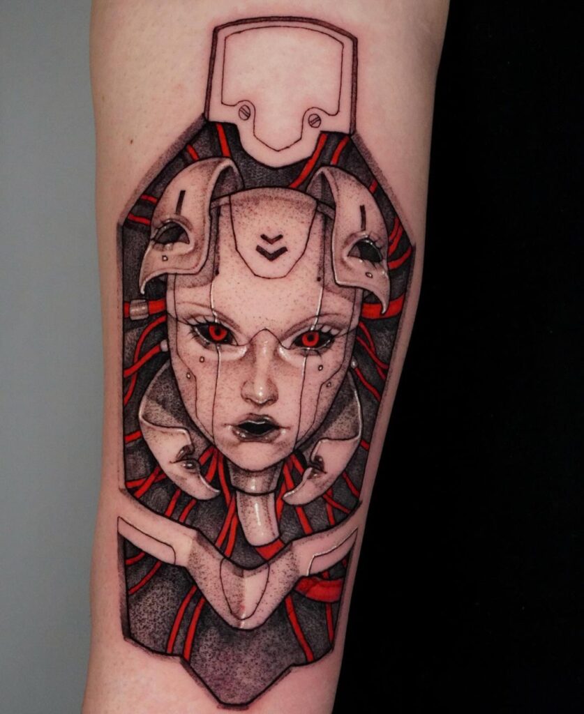 Cyber Monster Girl Tattoo