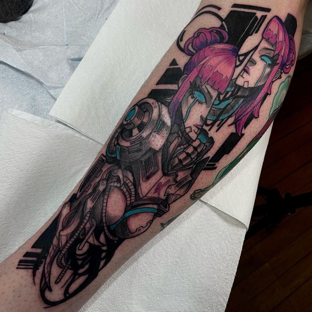 Tatuagem de manga Cyborg