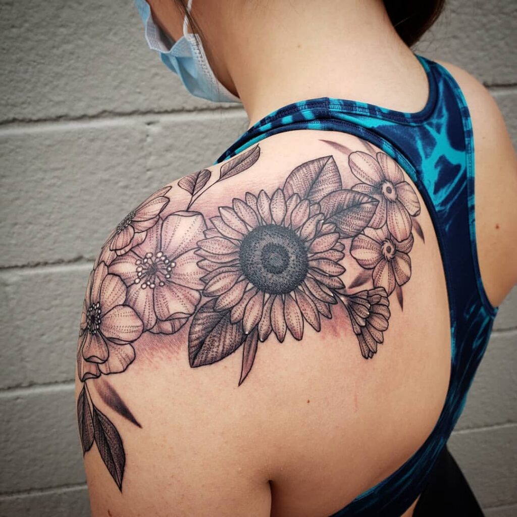 Tatuagem floral fixe