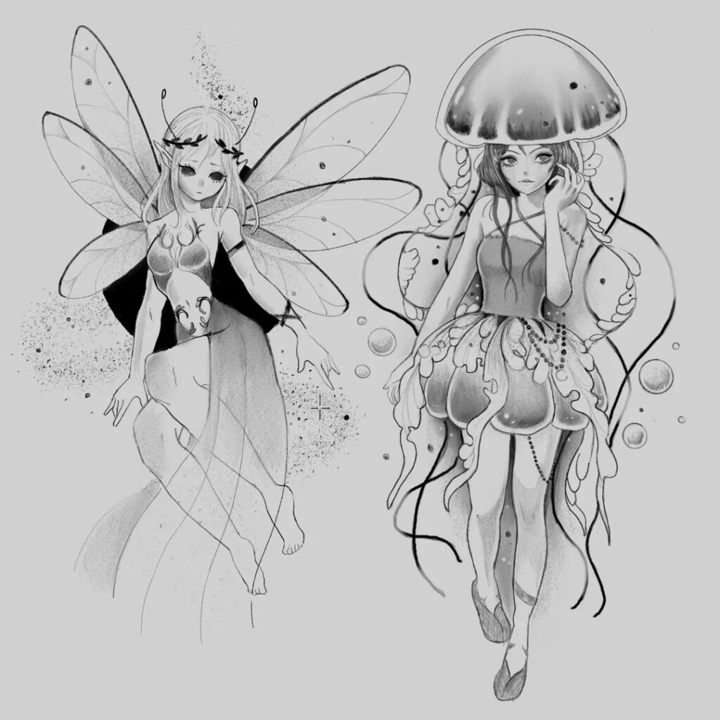 Fairies Tattoo Art Desenho para tatuagem