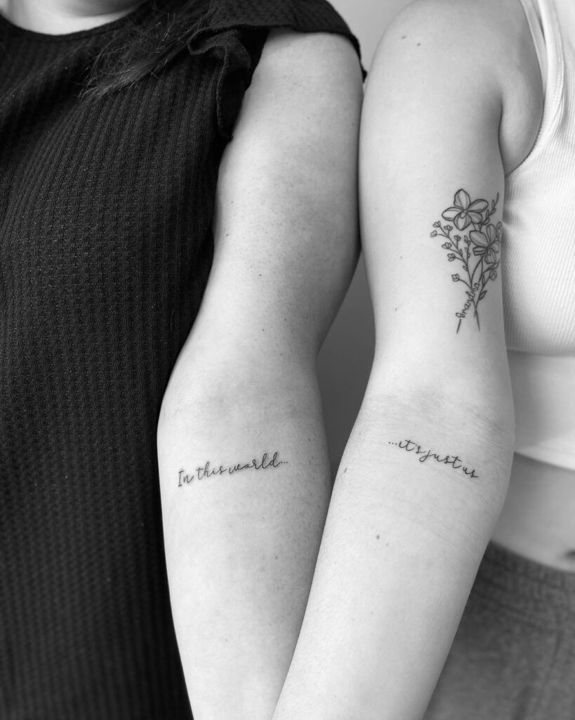 Tatuagem de letras de músicas favoritas